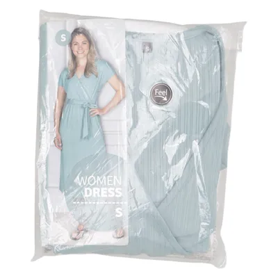 Wikkeljurk (Blauw) van Feel Elastaan, Polyester