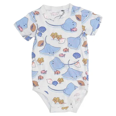 Body (Hvid, Flerfarvet) fra Lindex Baby Bomuld, Elastan