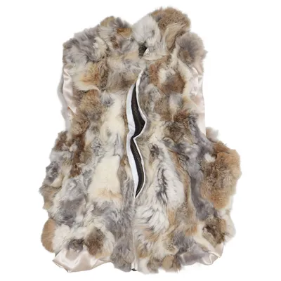Pelsvest (Beige, Grå, Brun) Viscose