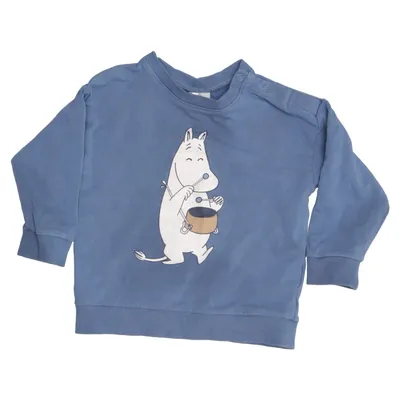 Sweatshirt (Blue) from Moomin by Lindex Cotton, Elastane
