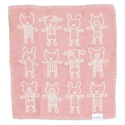 Baby blanket (White, Pink) from Klippan Yllefabrik Organic cotton