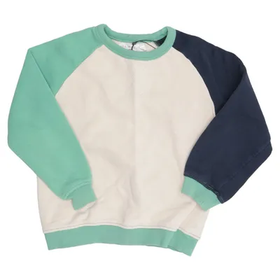 Sweatshirt (Grøn, Beige, Blå) fra Minimarket Bomuld, Polyester