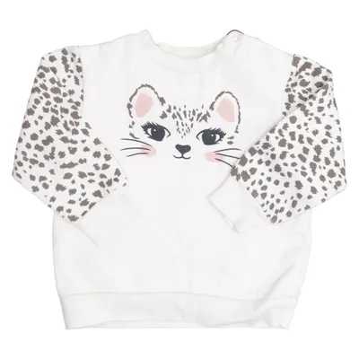 Sweatshirt (White, Brown) from Ellos Cotton