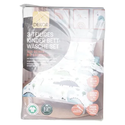Bed set (White, Multicolored) from DEKOR Cotton