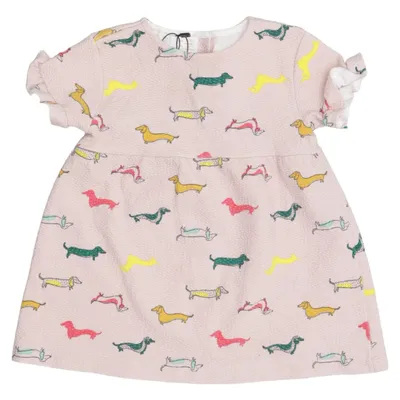 Klänning (Rosa, Flerfärgad) från Zara BabyGirl Bomull, Elastan, Polyester