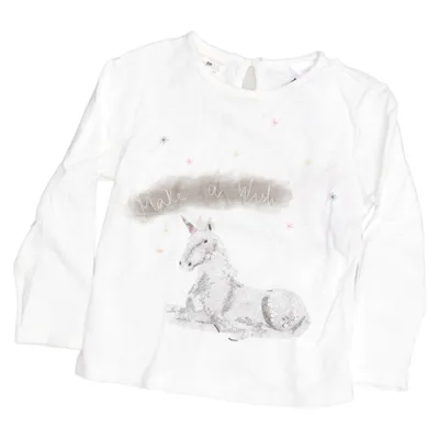 T-shirt à manches longues (Blanc) de Zara BabyGirl