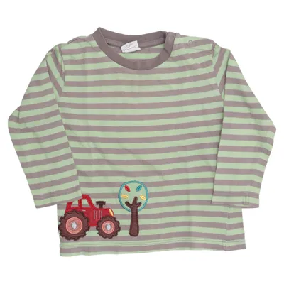 T-shirt à manches longues (Vert, Gris) de Alana Coton