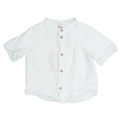 Short sleeve shirt (Green) from H&M Cotton, Linen