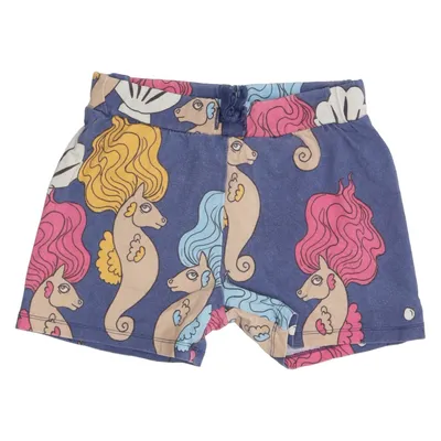 Short de pyjama (Bleu, Multicolore) de Mini Rodini Élasthane, Tencel