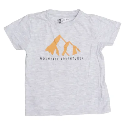 T-shirt (Grijs, Oranje) van Dirkje Katoen, Polyester