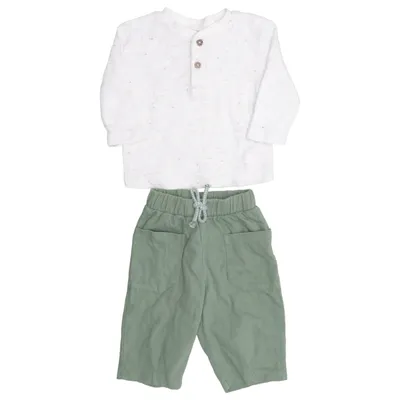 Ensemble (Blanc, Vert) de LC Waikiki Coton, Élasthane