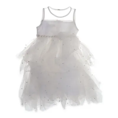 Blomsterpigekjole (Hvid) fra American Princess Polyester