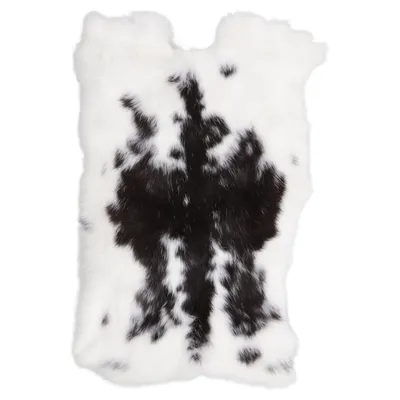 Peau animale de décoration (Noir, Blanc)