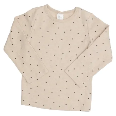 T-shirt à manches longues (Beige) de H&M Coton, Élasthane