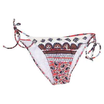 Bikini broekje (Rood, Wit, Meerkleurig) van Bella Rosa Elastaan, Polyamide