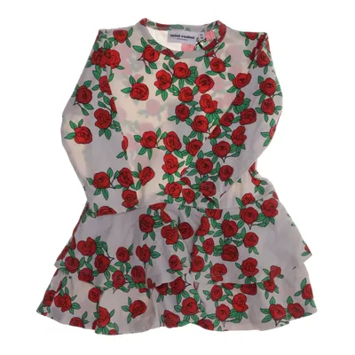 Klänning (Vit, Röd, Grön) från Mini Rodini Elastan, Ekologisk bomull