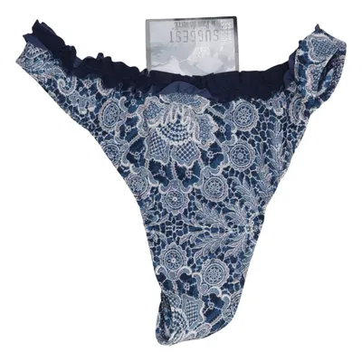 Thongs (Blue, White) from Suggest Elastane, Polyamide