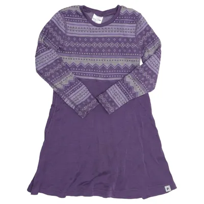 Dress (Purple, Multicolored) from Polarn O. Pyret Merino wool