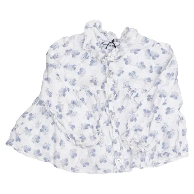 Bluse (Weiß, Blau) von Tartine et Chocolat Viskose, Wolle