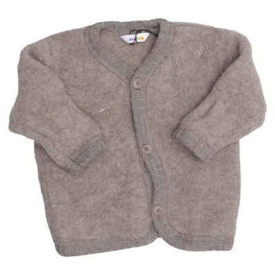Cardigan (Gray) from Joha Merino wool