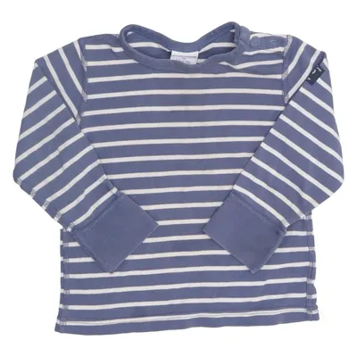 T-shirt à manches longues (Bleu, Blanc) de Polarn O. Pyret Coton biologique