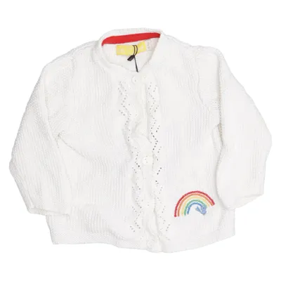 Cardigan (Hvid, Flerfarvet) fra Little Bird Bomuld