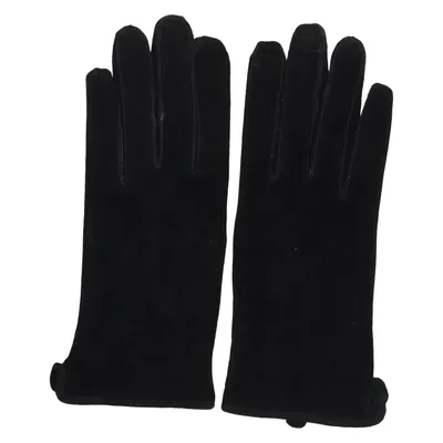 Gants en cuir (Noir) de Handskmakaren Polyester, Daim