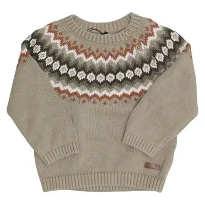 Sweater (Beige, Multicolored) from Newbie by KappAhl Cotton