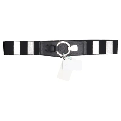 Waist belt (Black, Silver) from Pfeffinger Polyester, Polyurethane