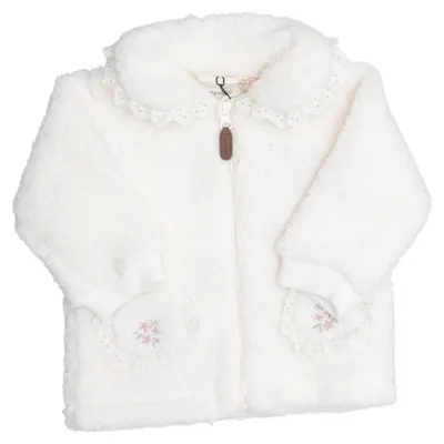 Fleecejakke (Hvid) fra Newbie by KappAhl Bomuld, Polyester