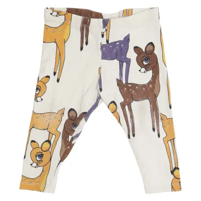 Leggings (Beige, Flerfärgad) från Mini Rodini Elastan, Ekologisk bomull