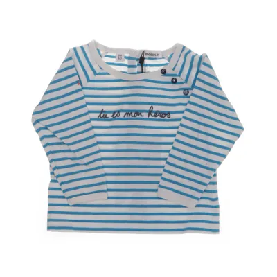 Long sleeve T-shirt (White, Blue) from Marese Cotton