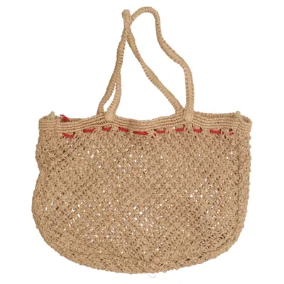 Strandtaske (Beige, Rød) fra Ti Sento