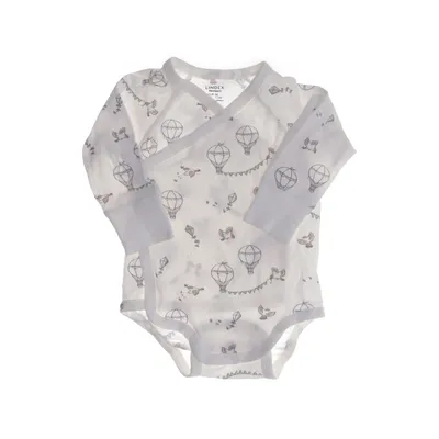 Body (Vit, Flerfärgad) från Lindex Newborn Bomull, Elastan