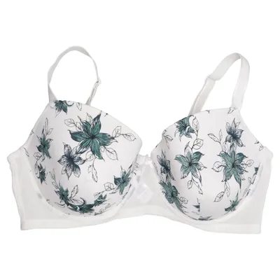 Bra (White, Green) from Esmara Lingerie Elastane, Polyamide, Polyester
