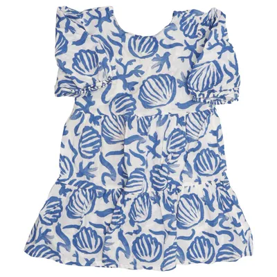 Dress (Blue, White) from KappAhl Cotton