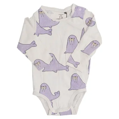 Body (Beige, Violet) de Lindex Baby Coton, Élasthane