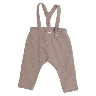Hängselbyxor (Brun) från Lindex Newborn Bomull, Elastan