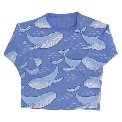 Långärmad t-shirt (Blå) från Lindex Baby Bomull, Elastan
