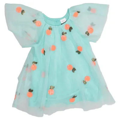 Jurk (Groen, Oranje) van Next Polyamide, Polyester