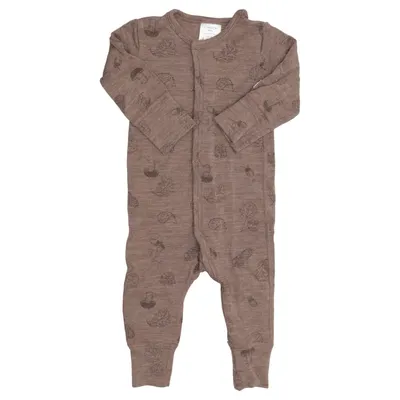 Barboteuse (Marron) de Lindex Baby Laine de mouton