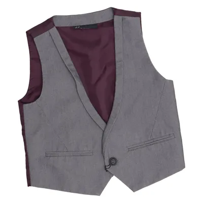 Suit vest (Gray, Purple) from Signature Next Polyester, Viscose
