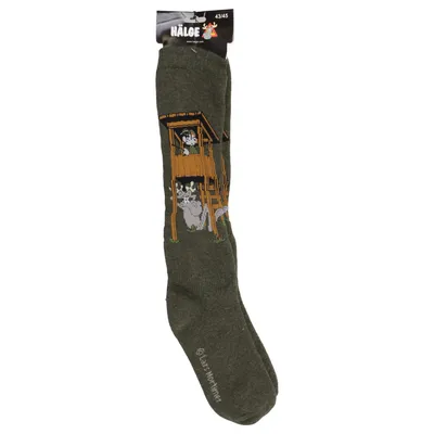 Chaussettes tricotées (Vert) de Hälge Polyamide, Laine