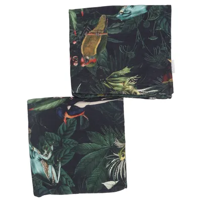 Housse de coussin (Noir, Multicolore) de Boel & Jan Coton