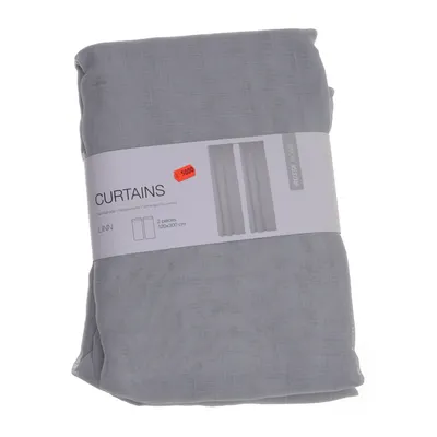 Rod pocket curtain (Gray) from Rusta Home Polyester