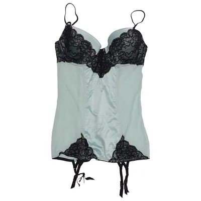 Bustier (Blå, Sort) fra Lindex Elastan, Polyamid