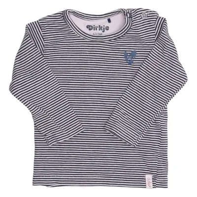 Lange mouwen shirt (Blauw, Wit) van Dirkje Elastaan, Organisch katoen