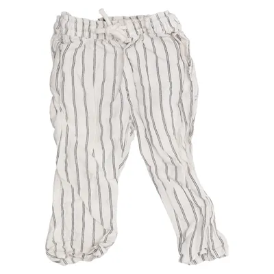 Pants (Beige, Blue) from Zara Linen, Lyocell