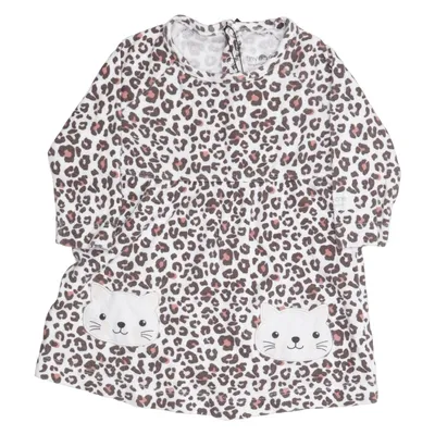 Jurk (Wit, Bruin, Roze) van Tiny One Organisch katoen