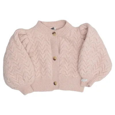 Cardigan (Beige) from Donsje Merino wool, Organic cotton